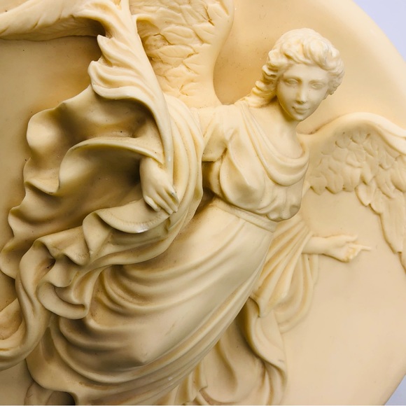1991 Gloria in Excelsis Deo Angel 3D Plaque Plate Ivory Wall Hanging Decor Italy - Picture 3 of 8